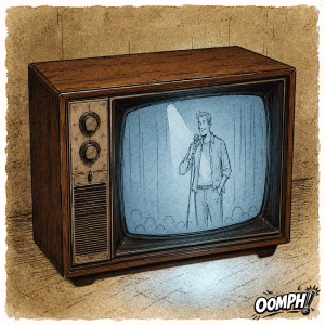 Gammelt TV med Oomph-logo