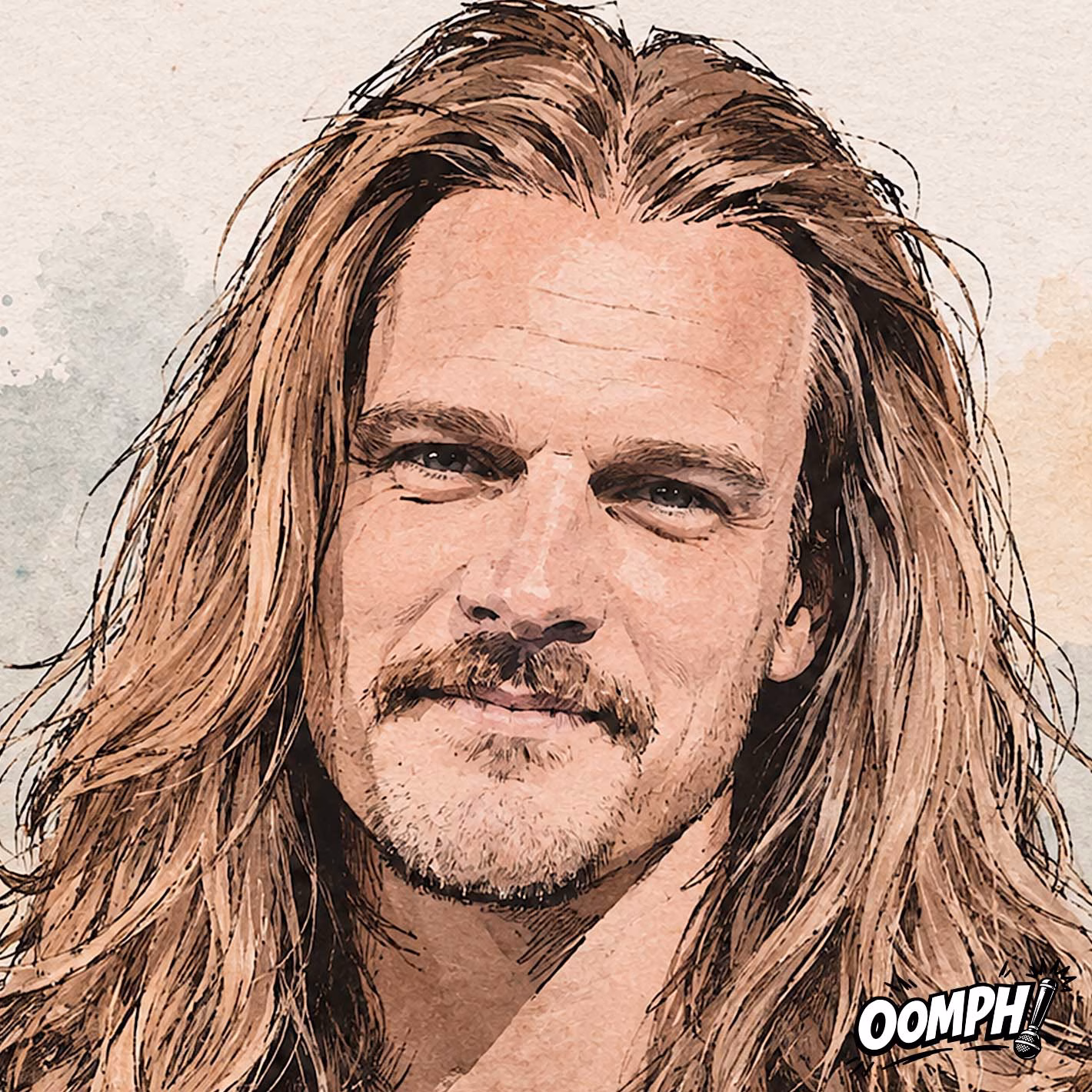 Lasse Baunbæk – portræt med Oomph-logo